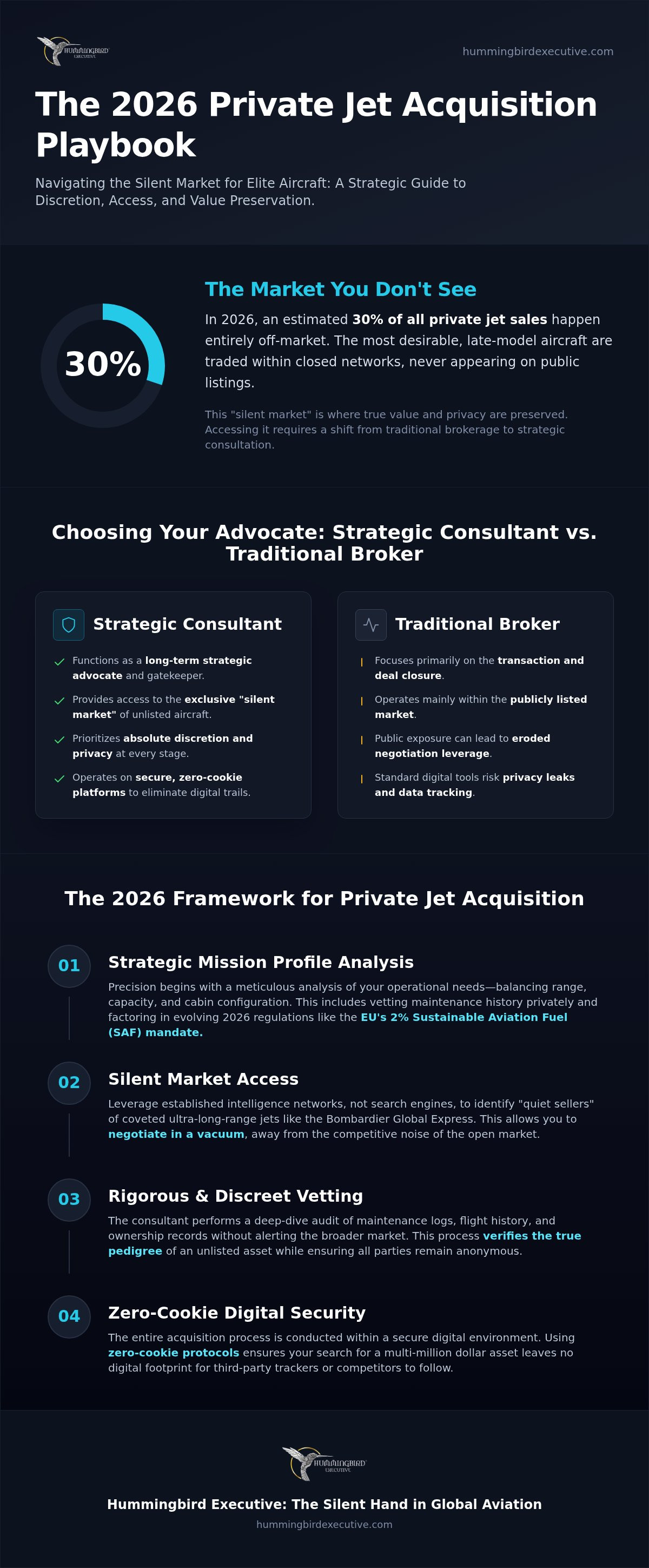 The Private Jet Acquisition Consultant: Navigating the 2026 Off-Market Landscape